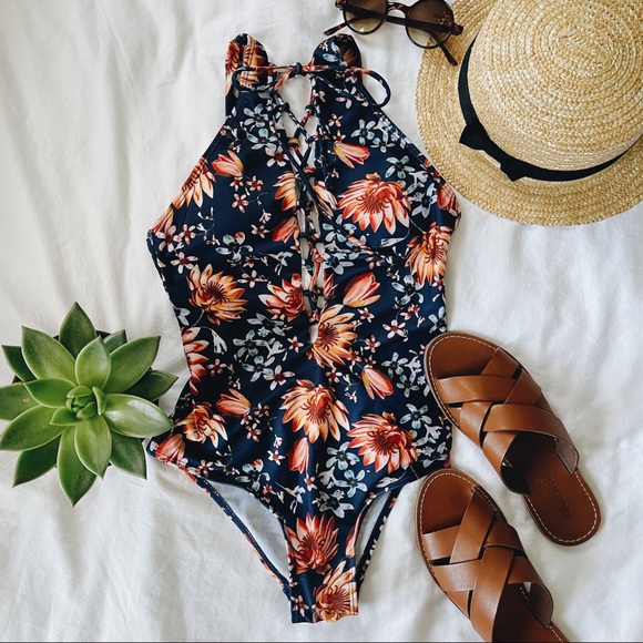 Urban Outfitters Other - UO• BRAND NEW floral one piece swimsuit